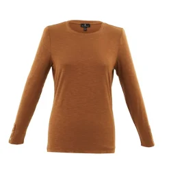 Marble Crew Neck Jersey Top Rust 6401-224