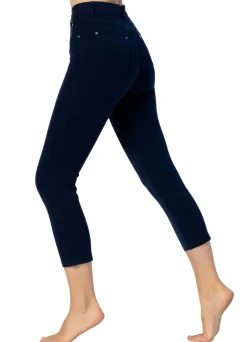 Marble Crop Jeans Navy