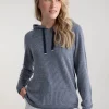Marble Hooded Sweat Top 7883_103 Navy