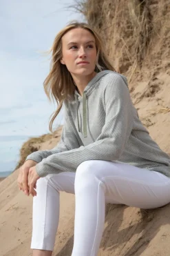 Marble Hooded Sweat Top 7883_123 Khaki