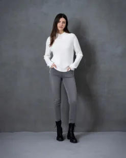 Marble Ivory Ribbed Jumper