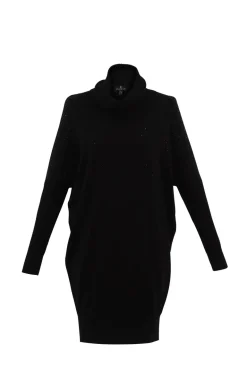 Marble Knitted Dress Black 7558-101