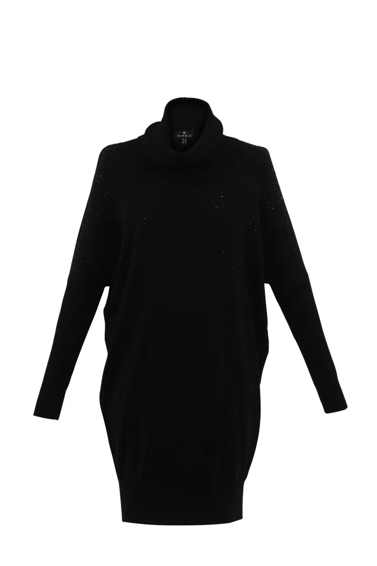 Marble Knitted Dress Black 7558-101