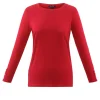 Marble Long Sleeve Jersey Top Red