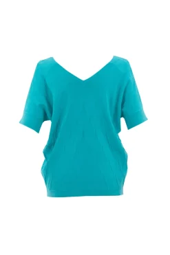 Marble Loose Top Aqua