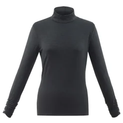 Marble Polo Neck Top Charcoal