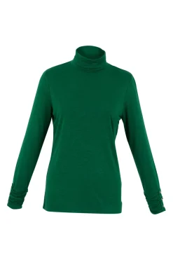 Marble Polo Neck Top Green