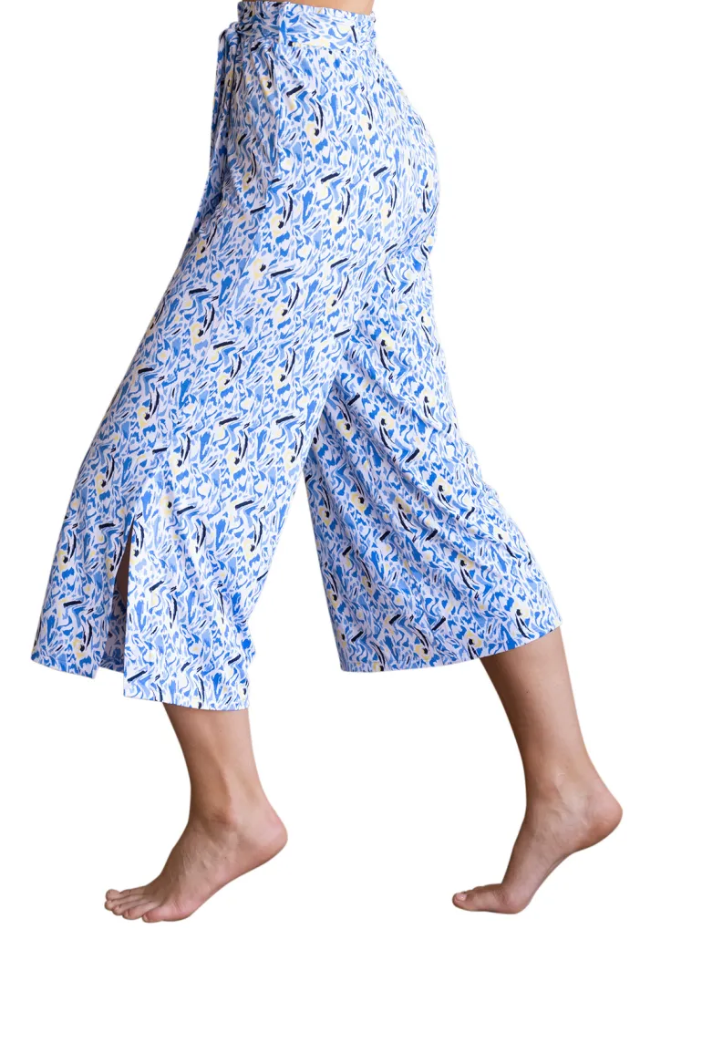 Marble Printed Culottes Yellow
