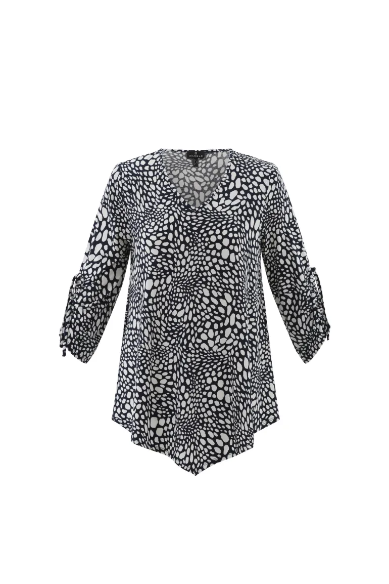 Marble Printed Tunic 7937_103 Navy