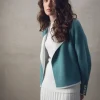 Marble Short Cardigan Sea Foam