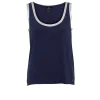 Marble Silver Trim Navy Vest
