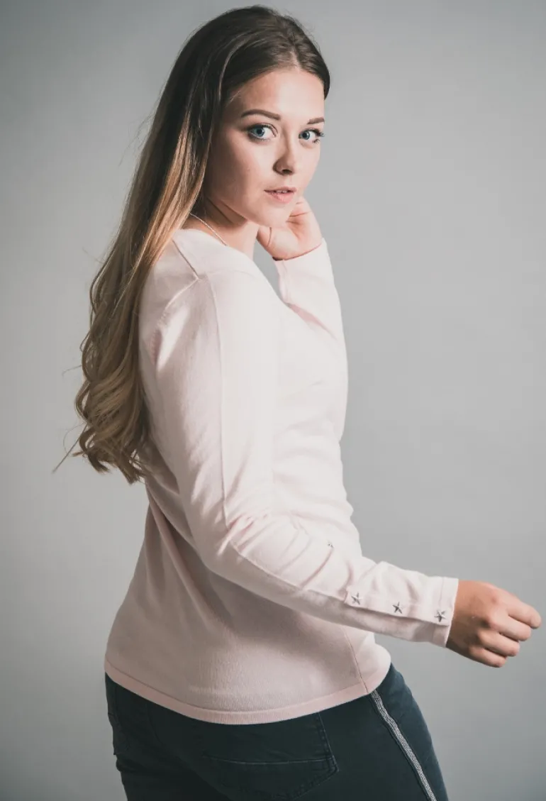 MARBLE STAR STUD JERSEY TOP - TWO COLOURS