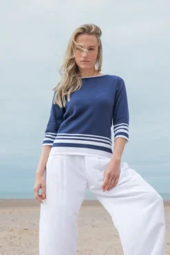 Marble Sweater 7826_103 Navy