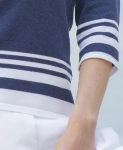 Marble Sweater 7826_103 Navy