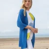 Marble Textured Cardigan 7814_153 Blue
