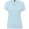 Marble V-Neck T-Shirt Aqua