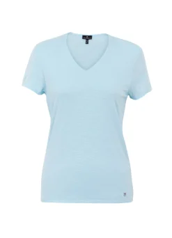 Marble V-Neck T-Shirt Aqua