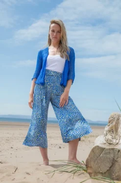 Marble Wide Trousers 7943_153 Blue