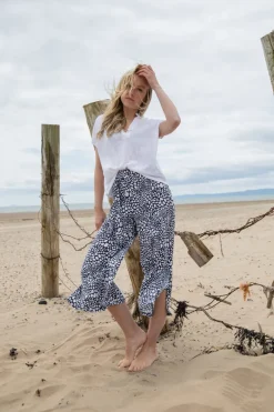 Marble Wide Trousers 7940_103 Navy
