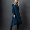 Marble Wrap Dress Petrol