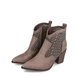 MENBUR ANKLE BOOTS TAUPE SPARKLE