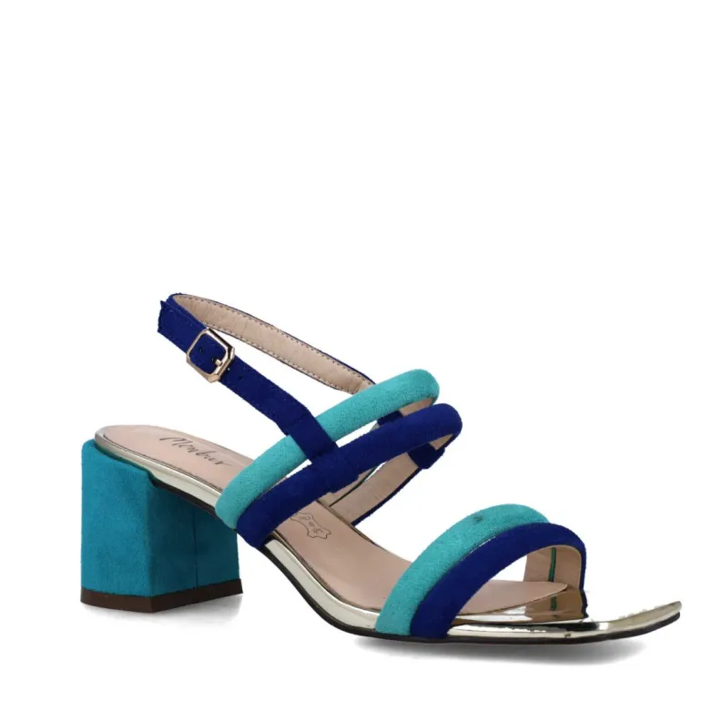 Menbur Block Sandals Cobalt