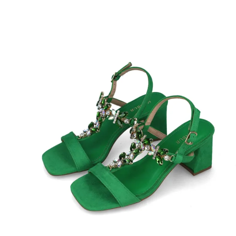 Menbur Block Sandals Emerald