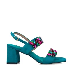 Menbur Block Sandals Peacock