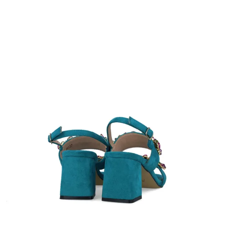 Menbur Block Sandals Peacock