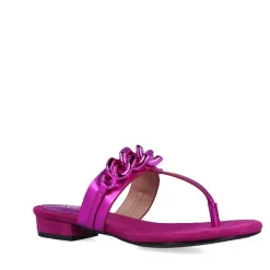 Menbur Chain Flat Sandal Fuchsia