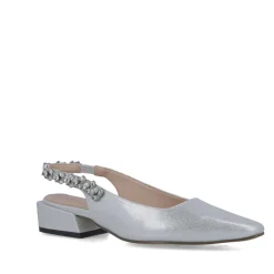 Menbur Slingback Diamante Shoe Silver