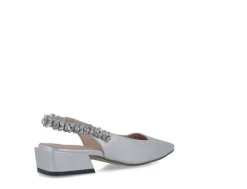 Menbur Slingback Diamante Shoe Silver