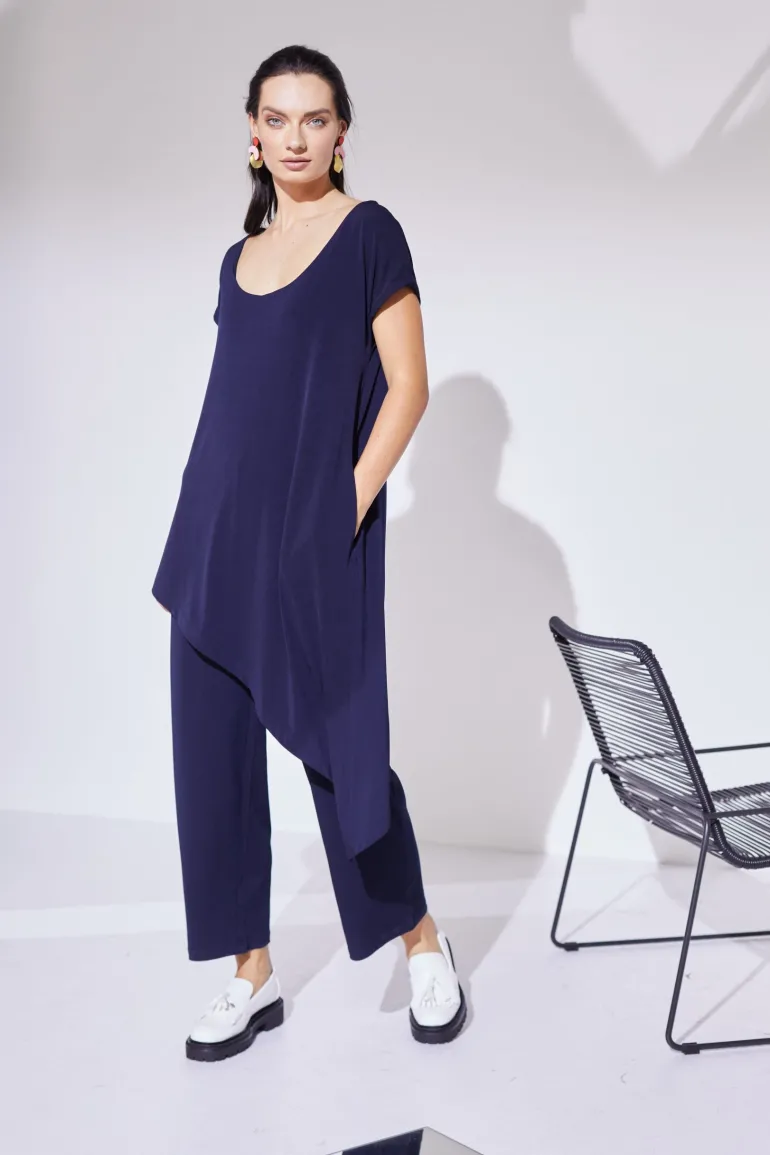 Naya Asymmetric Overtop Jumpsuit Navy