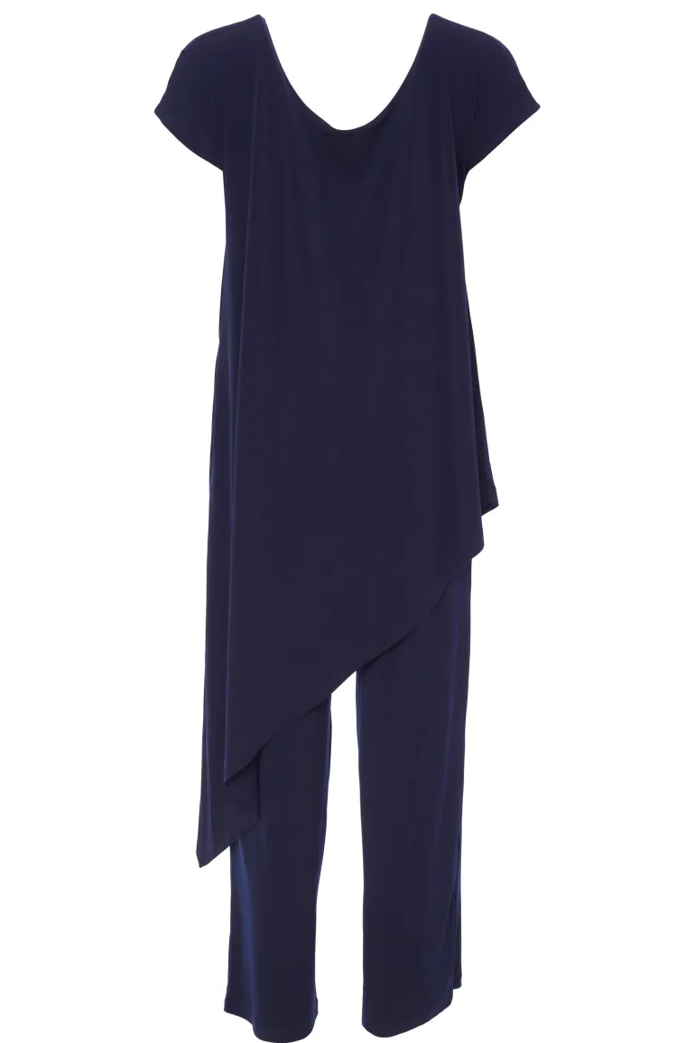Naya Asymmetric Overtop Jumpsuit Navy