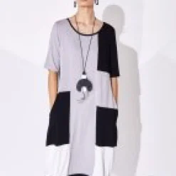 Naya Block Colour Jersey Dress