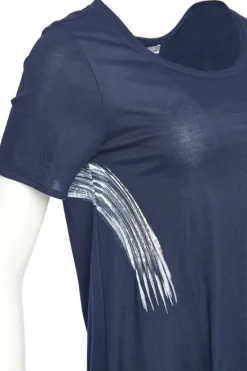 Naya Brush Stroke Dress Navy