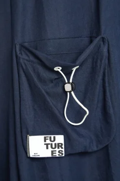 Naya Brush Stroke Dress Navy