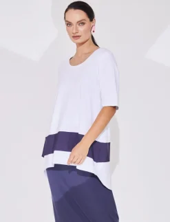 Naya Contrast Jersey Top - 2 colourways