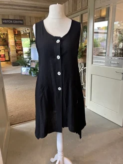 Naya Dipped Hem Waistcoat Black