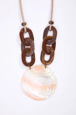 Naya Disc Loop Necklace Stone