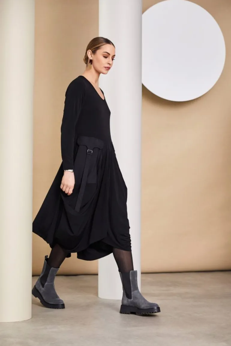 Naya Dress with Contrast Fabric Pockets
