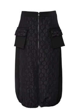 Naya Embossed Skirt Black