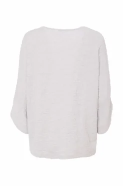 Naya Embossed Top with Zip Detail NAS25221 Silver