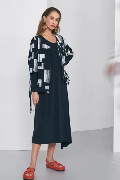 Naya Flare Side Jersey Dress Black