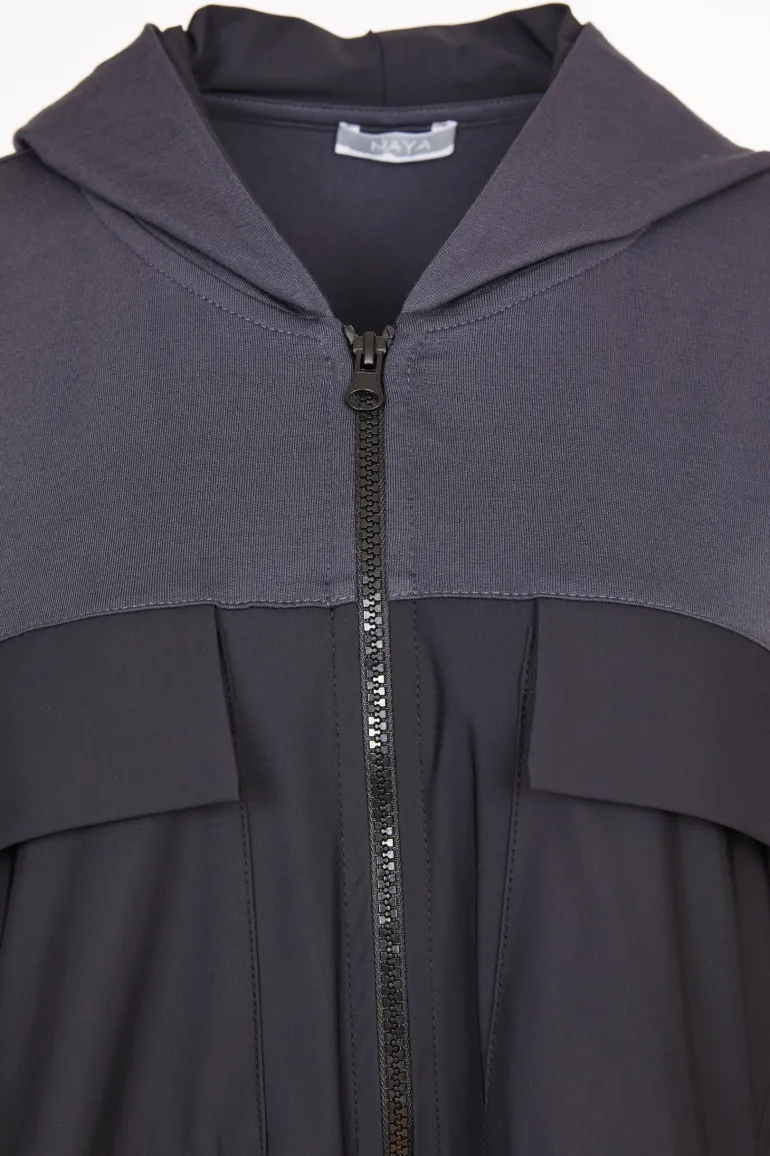 Naya Hoodie Jacket with Contrast Panels