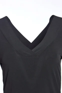 Naya Jersey Dress with Pockets Black