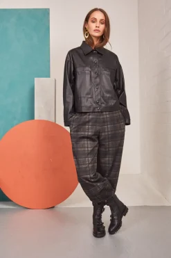 Naya Leatherette Jacket Black
