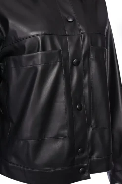 Naya Leatherette Jacket Black