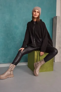 Naya Leatherette Leggings Black