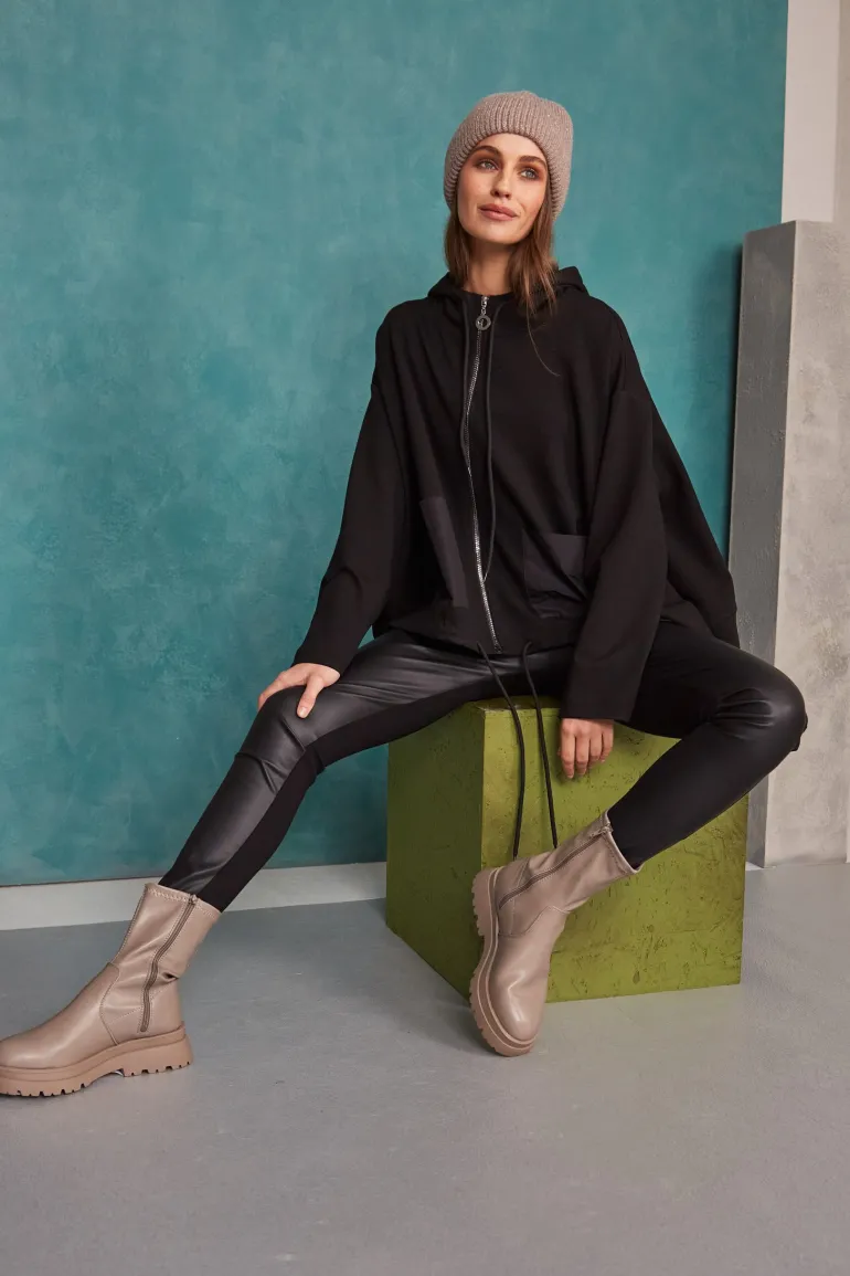 Naya Leatherette Leggings Black